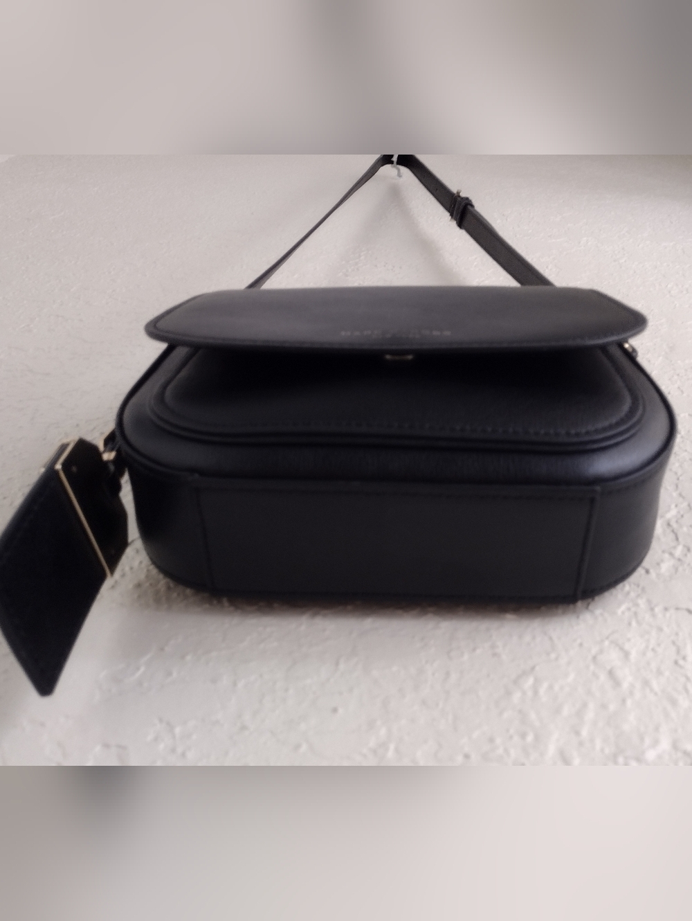 Marc Jacobs Mini Rider Black Leather Crossbody Bag With Gold Hardware - Picture 9 of 16